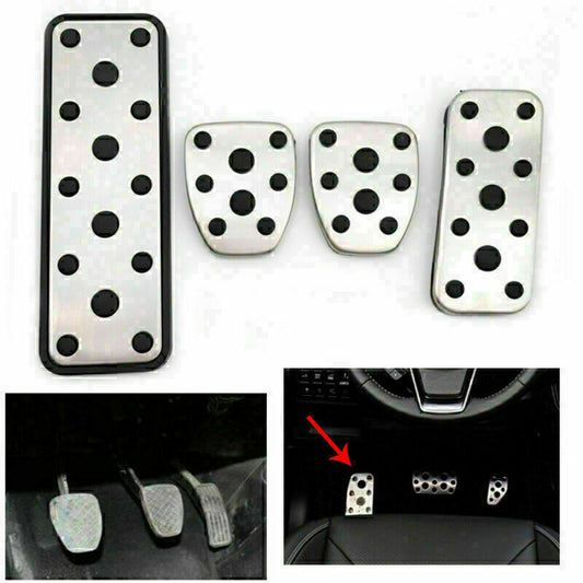 4-Piece Car Foot Gas Brake Pedal Cover Kit for Subaru Legacy Outback Fitester 03-05