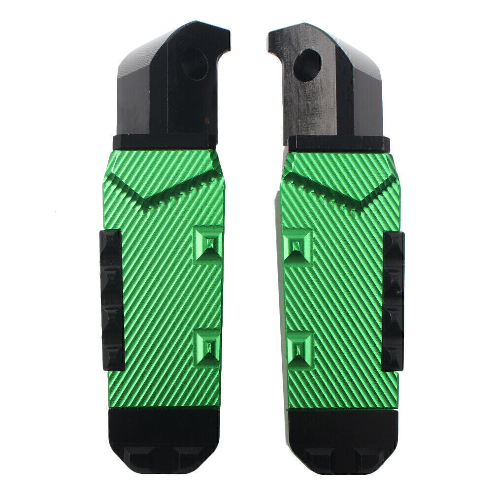 CNC Rear Passenger Footrests Foot Pegs Pedal Pads Fit for Yamaha FZ1 YZF R3 Green