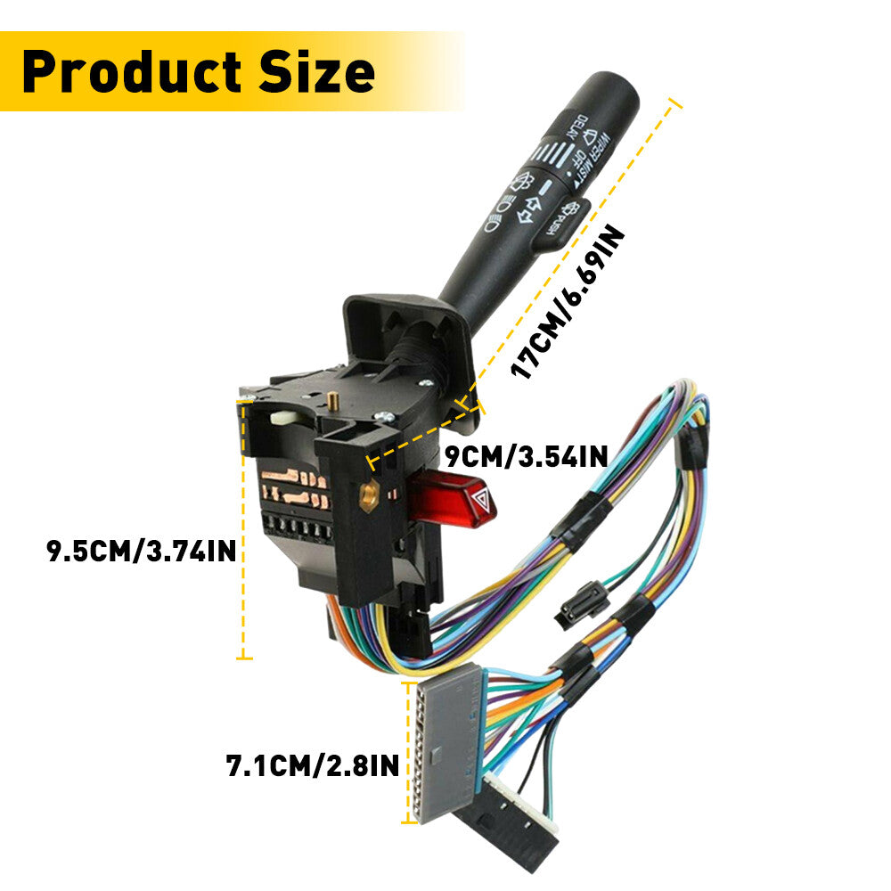 Wiper turn signal switch for Chevrolet C1500, K1500 4.3L, 5.0L, and 5.7L engines (1995-1998). Made in the USA.