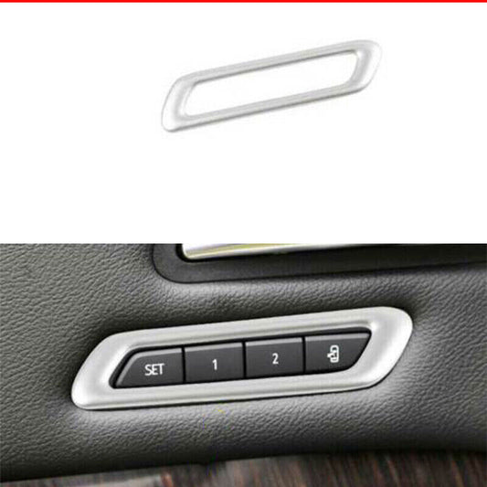 for Cadillac XT4 2019-2023 Matte Silver for Seat Memory Switch Frame Cover Decor 1pc
