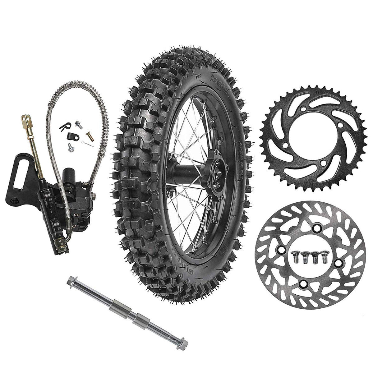 90/100- 14 inch Rear Wheel Assembly Tyre Rim Kit Pit Dirt Bike 110/125/160cc