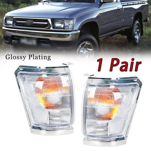 1 Pair Wide Corner Light Headlight Plating frame for Toyota Hilux 1997-2001