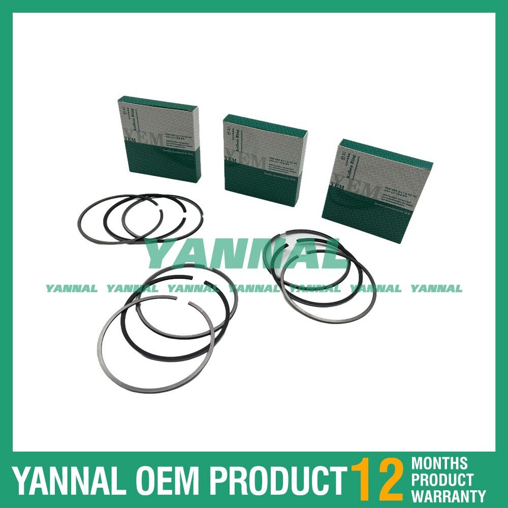 3 new 3LD1 Piston Ring Set STD for Isuzu H 36 R Excavators