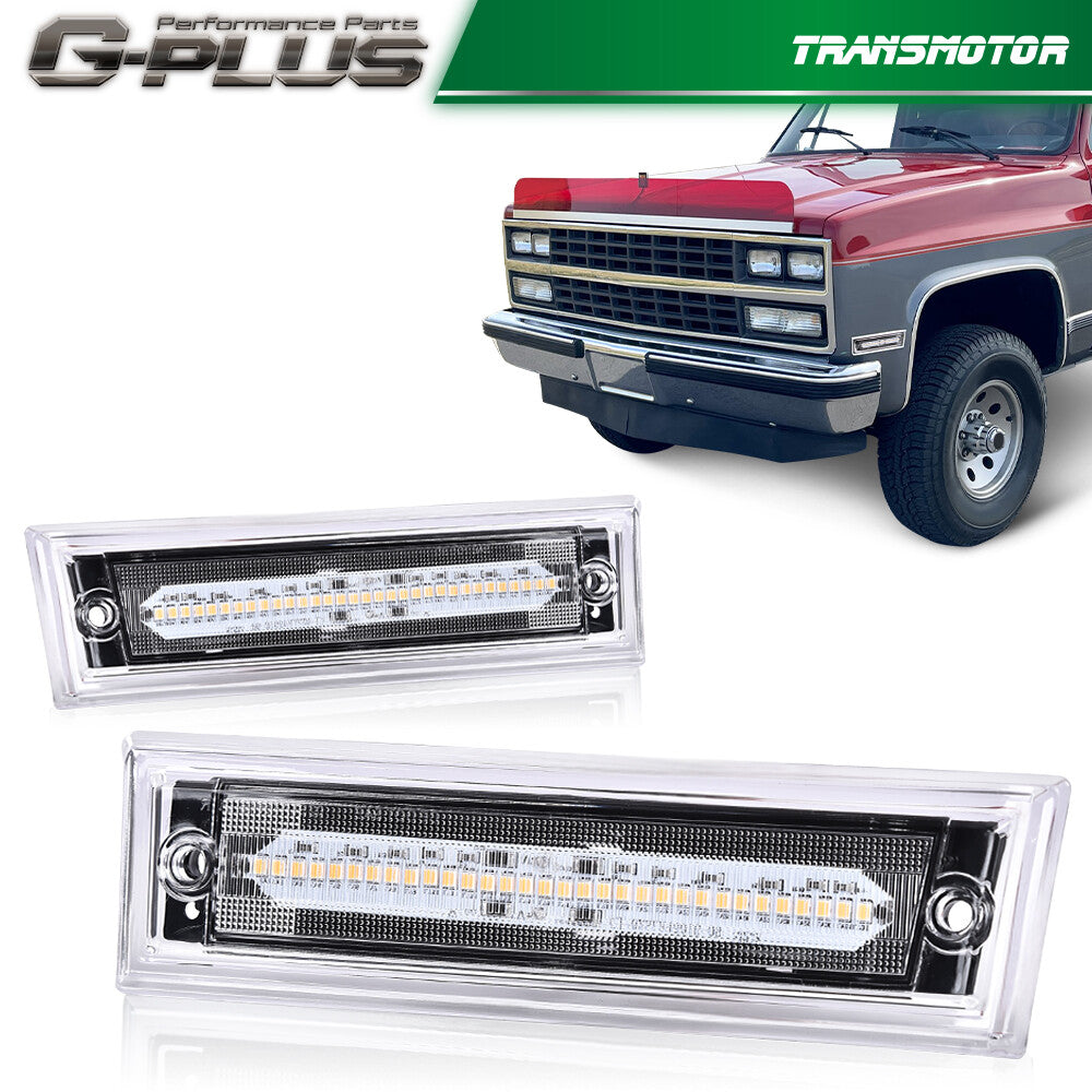 new, fits 1981-1991 for Chevrolet C10 C20 and universal amber side marker lights.