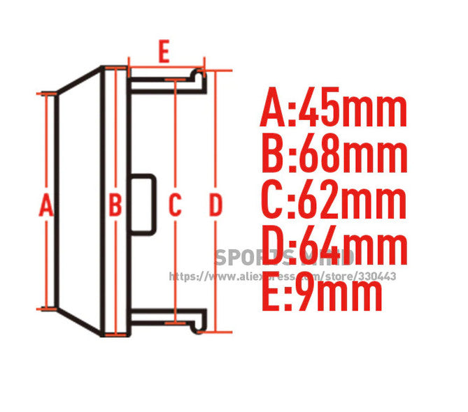 4x68mm wheel center cap, hubcap, rim cap, badge decal, light, black, red, TE37
