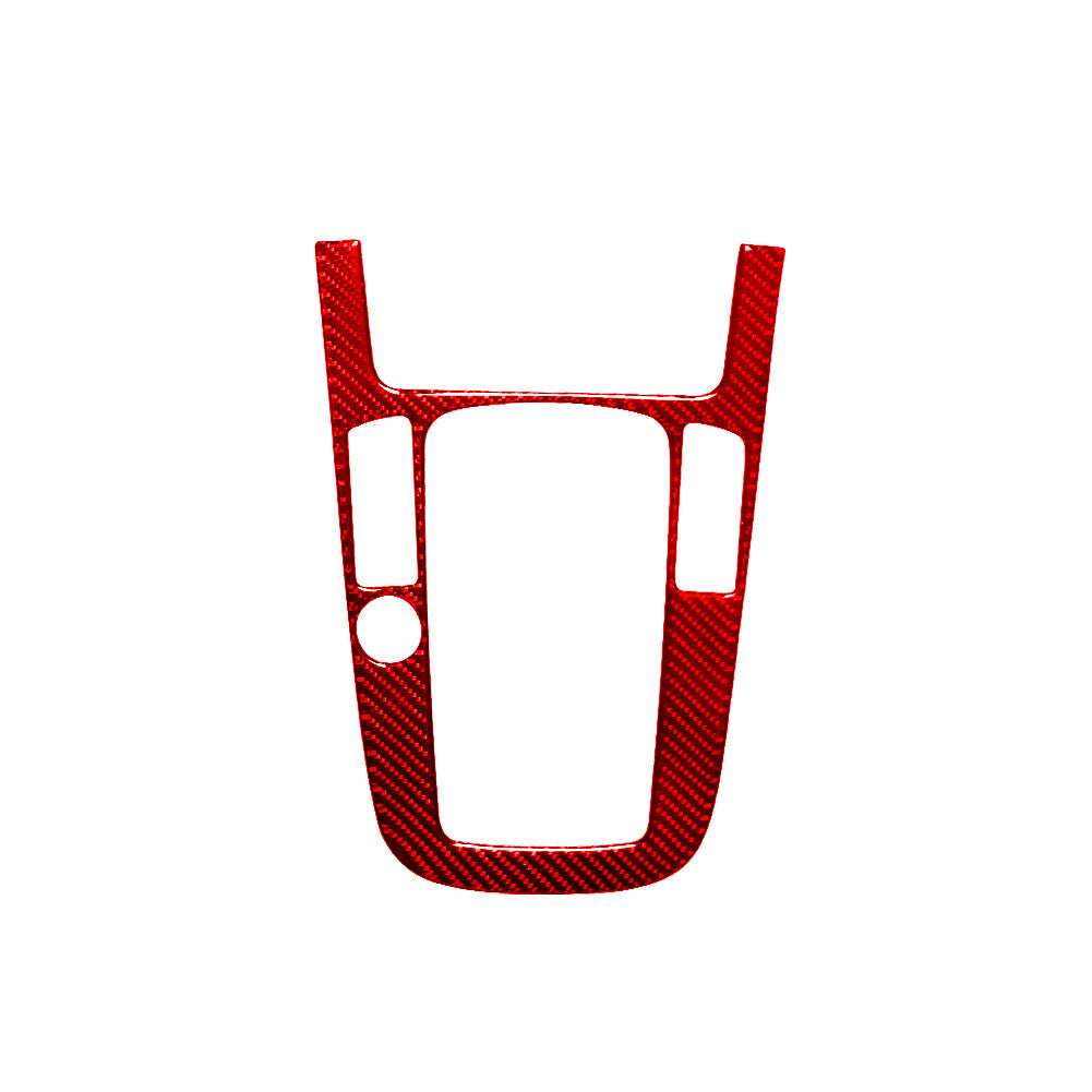 for Audi Q5 2009-2017 Red Gear Shift Frame Trim Cover Decoration Carbon Fiber