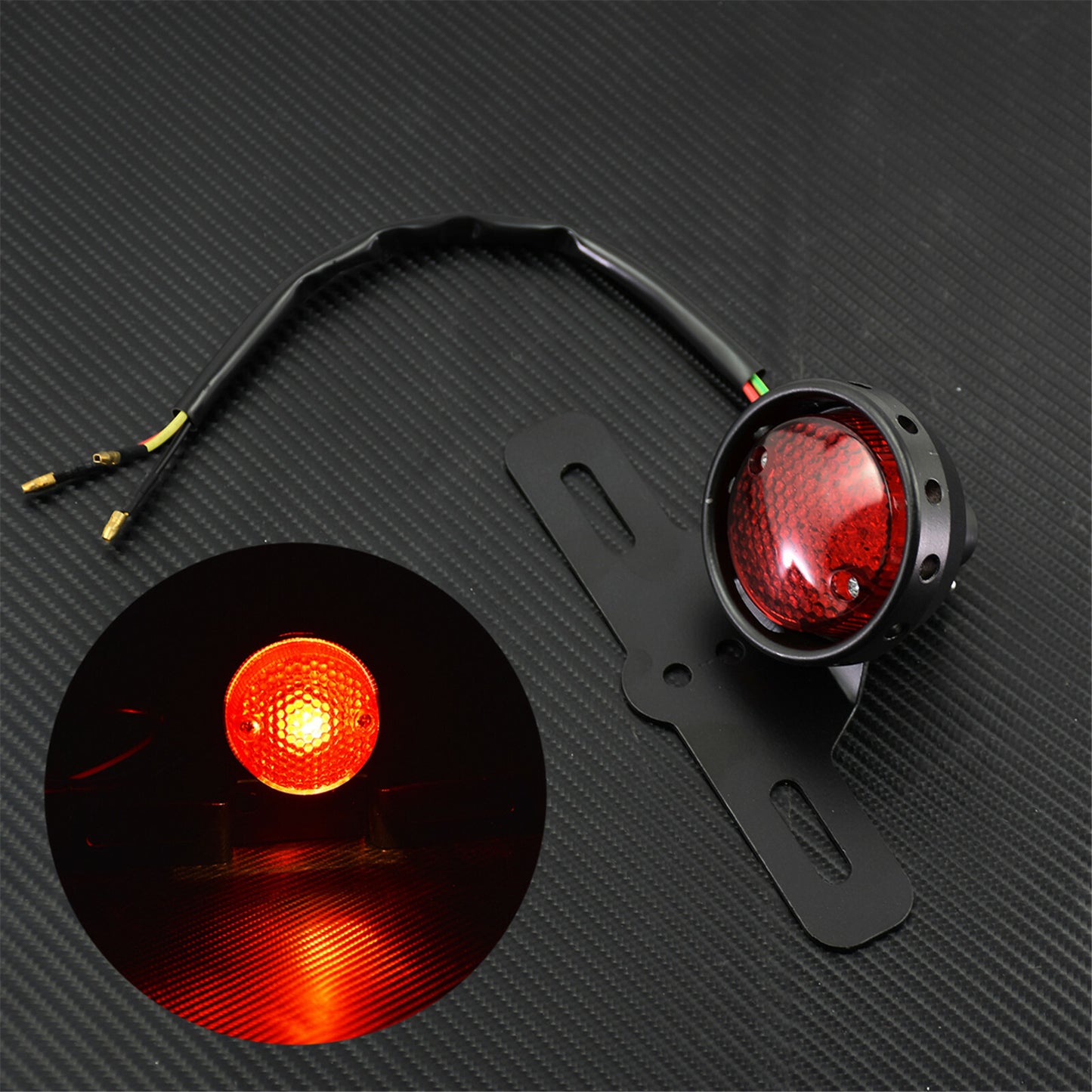 Univesal Motorcycle Rear LED Tail Brake Light w/Bracket Fit For Sportster Dyna
