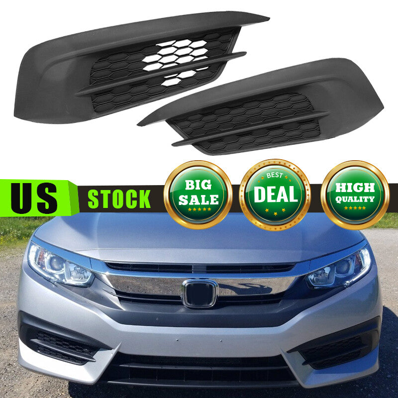 New fog light cover frame bezel grille kit for 2016-2018 for Honda for Civic sedans/coupes.