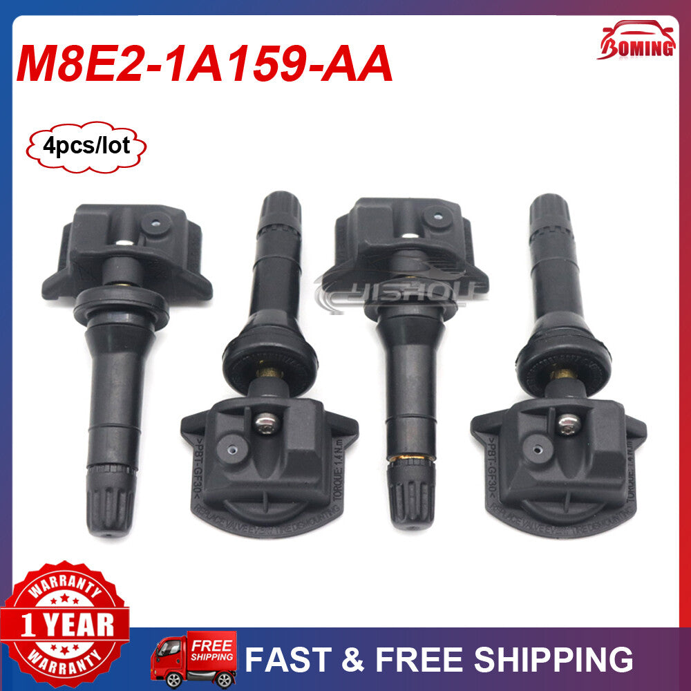 New Tire Pressure Sensor TPMS 4PCS M8E2-1A159-AA for Land Rover for Defender