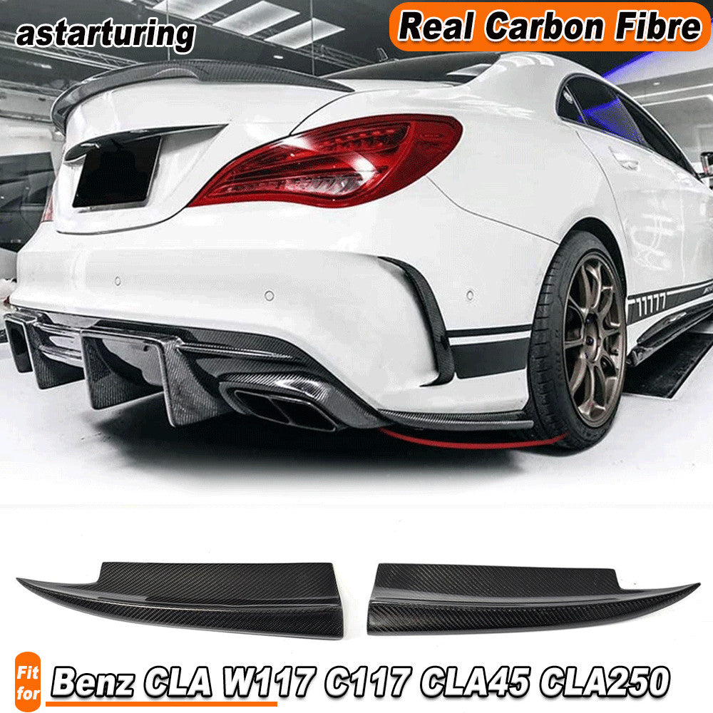 Carbon Rear Side Bumper Splitter for Mercedes-Benz CLA W117 C117 CLA45 CLA250