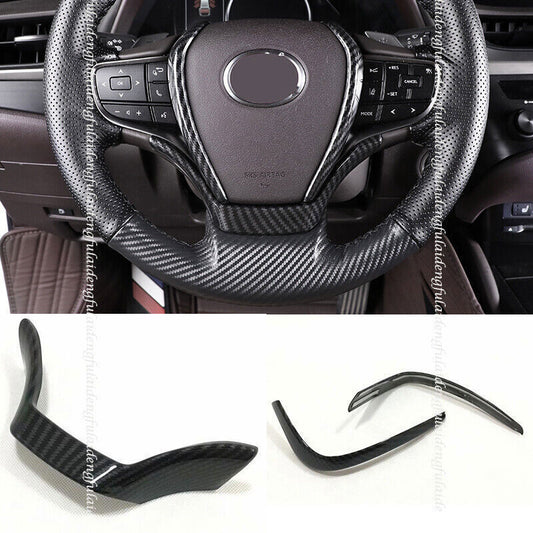 for Lexus ES350/300h/250 2019-22 Carbon Look Steering Wheel Moulding Cover Frame