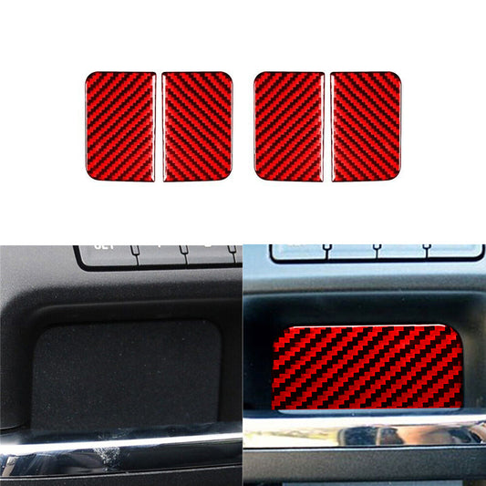 4Pcs Red Carbon Fiber Door Bowl Cover Trim For Silverado for GMC for SIERRA 2014-2018