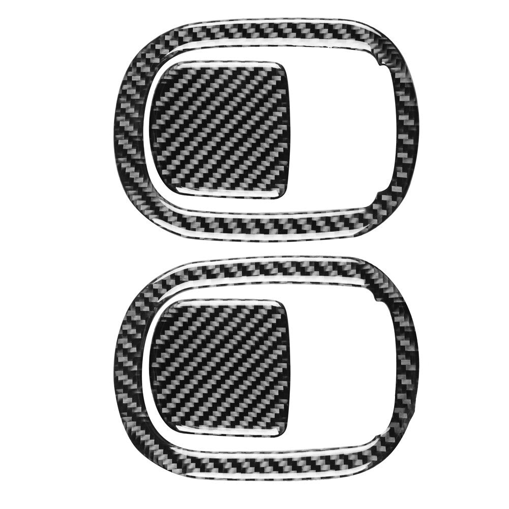for Dodge for Challenger 2015-2020 4Pcs for Seat Back Trim Cover Decoration Carbon Fiber