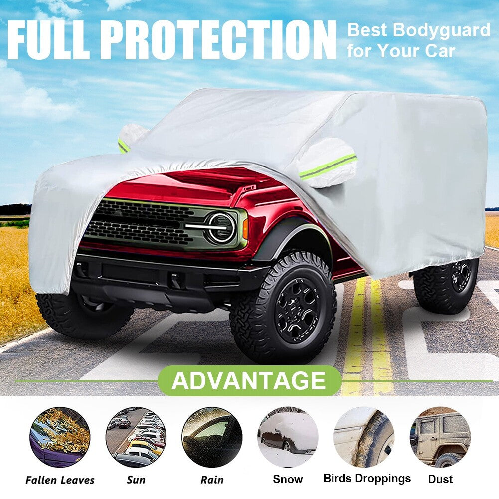 Full Car Cover for Ford Bronco 2021 2022 4 Doors Waterproof UV-Proof Outdoor