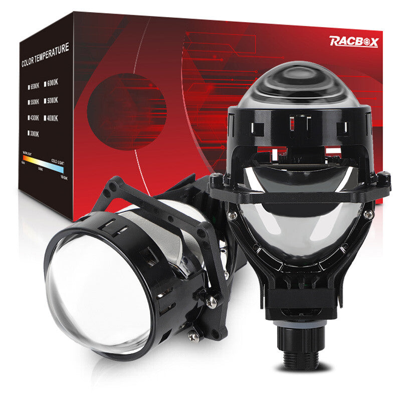 2x 3.0inch Bi LED Projector Lens LHD Headlight Kit 5000K Hi-Lo H4 H7 9005 9006