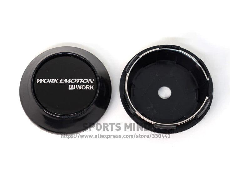 4x69mm Working Emotion Black Badge Wheel Cap Rim Cap Decal Badge