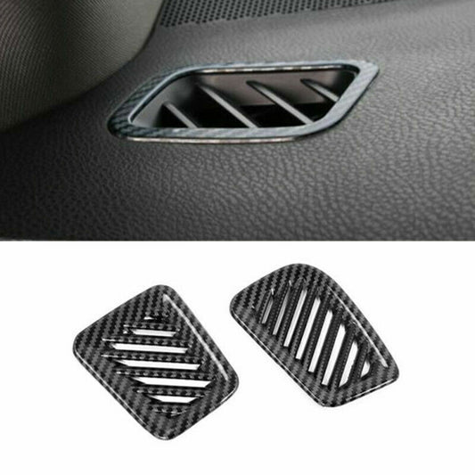 for Toyota Highlander 20-22 Carbon Fiber Dashboard Air Outlet Vent Cover Trim 2P