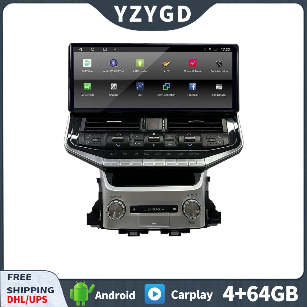 Android 16.3 for Toyota for Land Cruiser LC200 2008-2015 Car Radio Carplay Screen