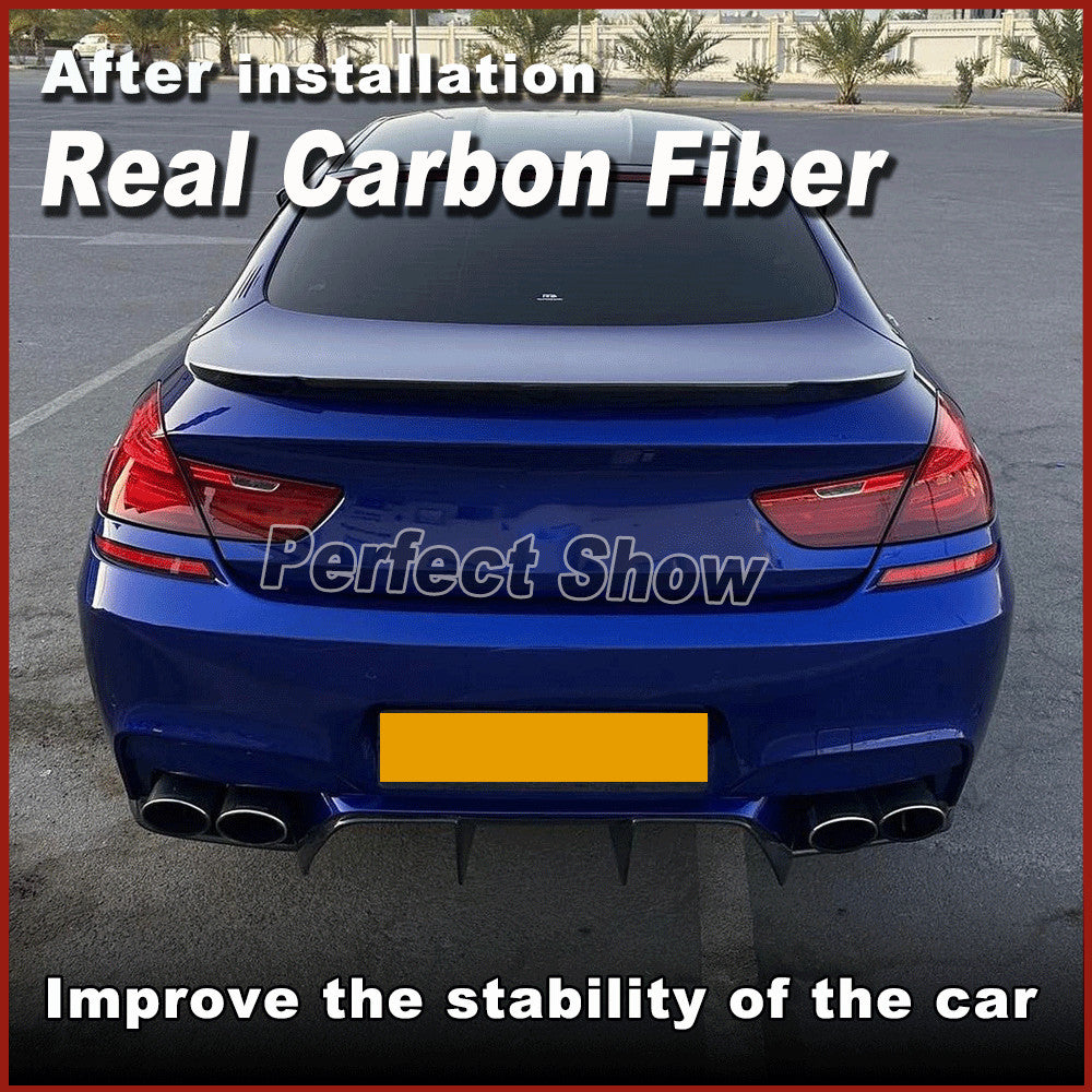 Fit for BMW F13 F06 640i 650i M6 2013-2016 Real Carbon Rear Trunk Spoiler Wing