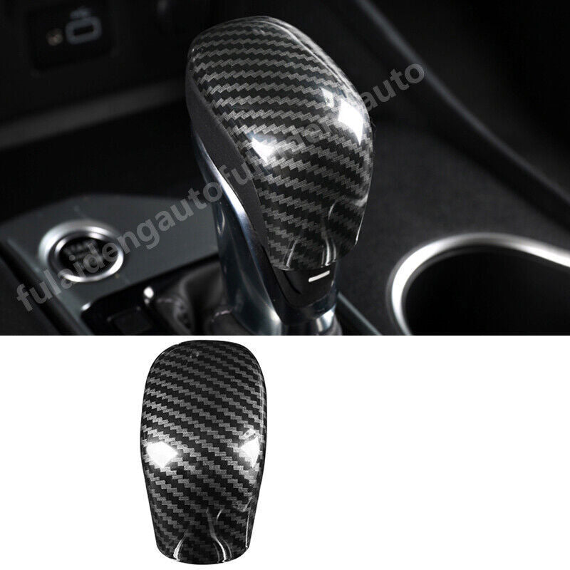 for Nissan Altima 2019-2022 ABS Carbon Fiber Gear Shift Shifter Knob Cover Trim