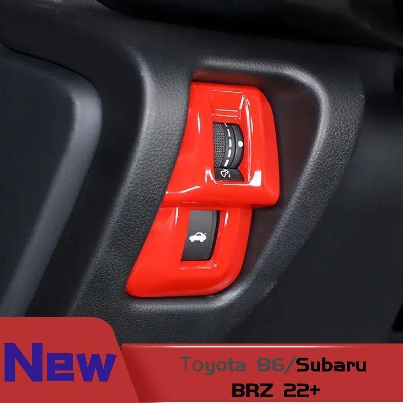 for Toyota GR86/ for Subaru BRZ 2022-2023 Red ABS Boot Tailgate Switch Cover Trim 1x