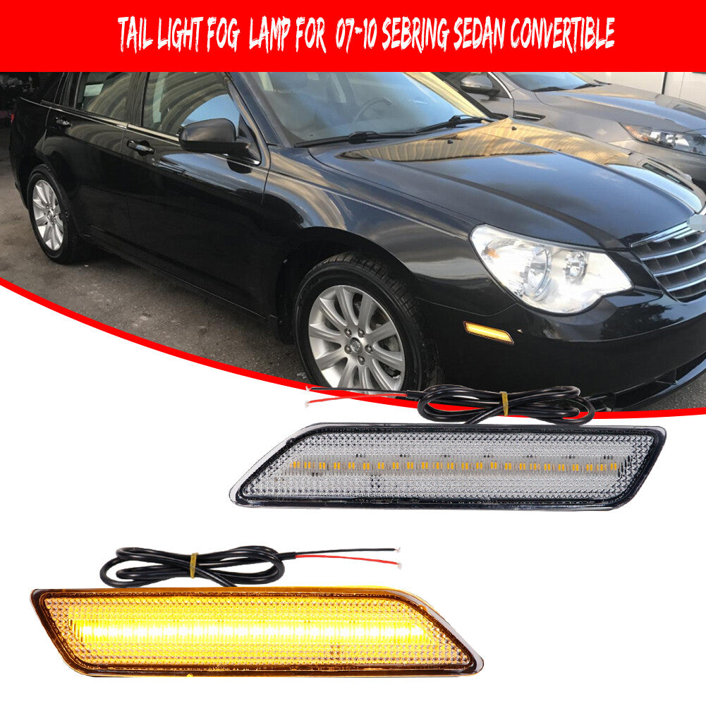 for Chrysler Sebring 2007-2010, clear lens amber LED front marker light kit