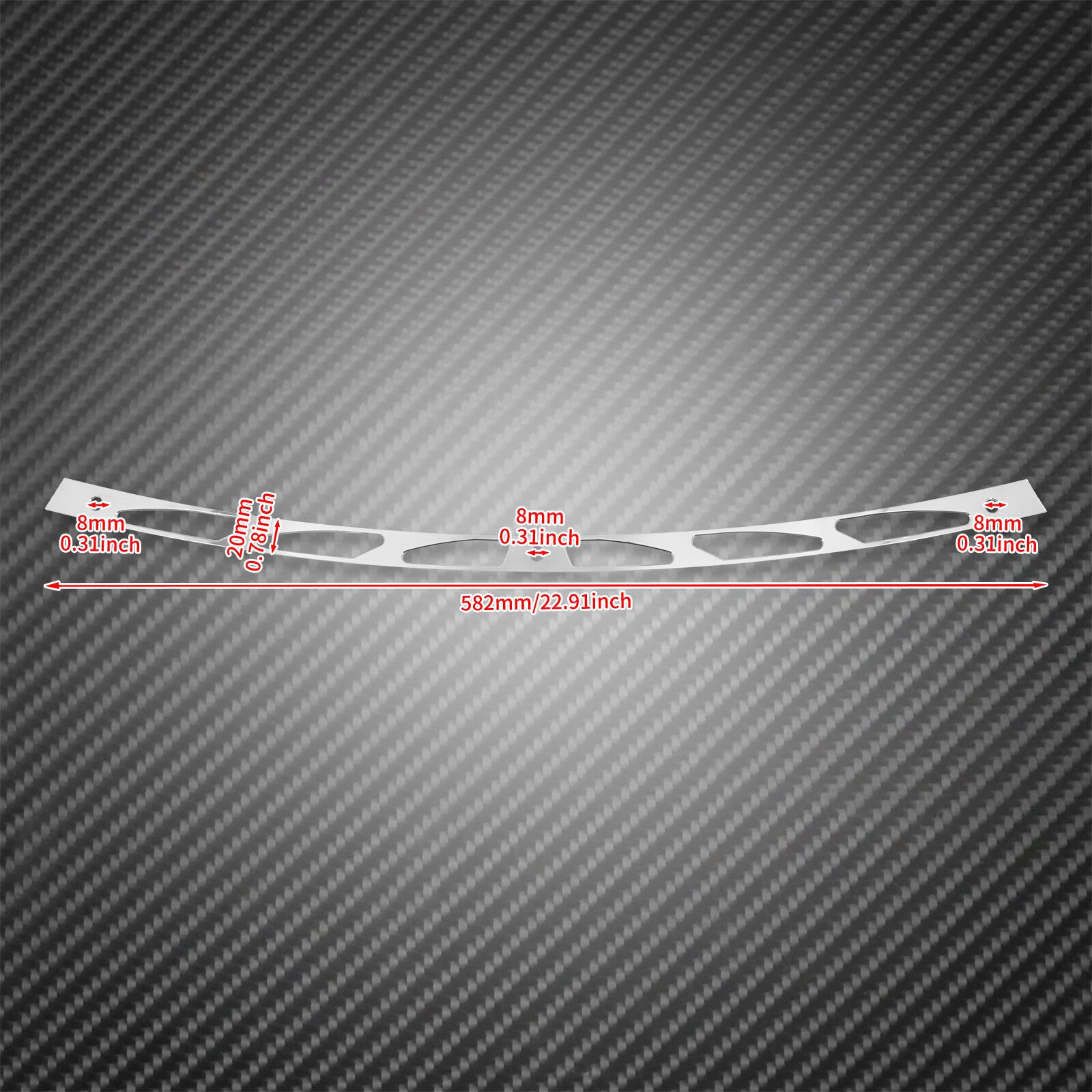 Chrome 6 Slots Batwing Fairing Windshield Trim Fit for Harley Touring CVO 96-13