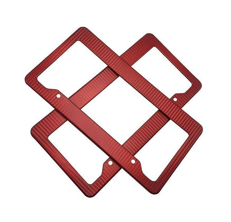 Car license plate frame cover cap trunk red carbon for GimCis
