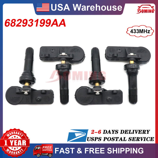 4x TPMS Tire Pressure Monitors Sensor For 2019-2022 for Dodge for Ram 1500 DT 68293199AA