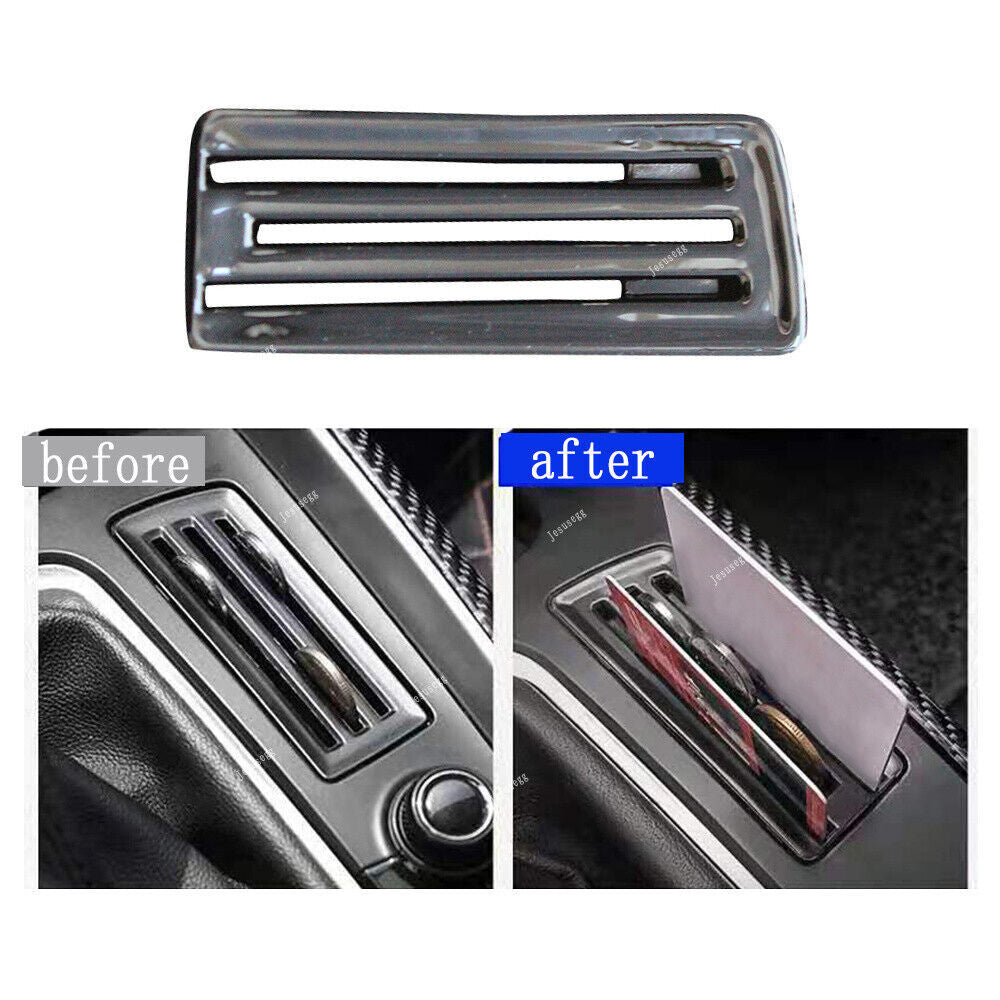 Plastics Coin Box Card Storage Slot Shifter Trim LHD for Audi A4 A5 Piano Black