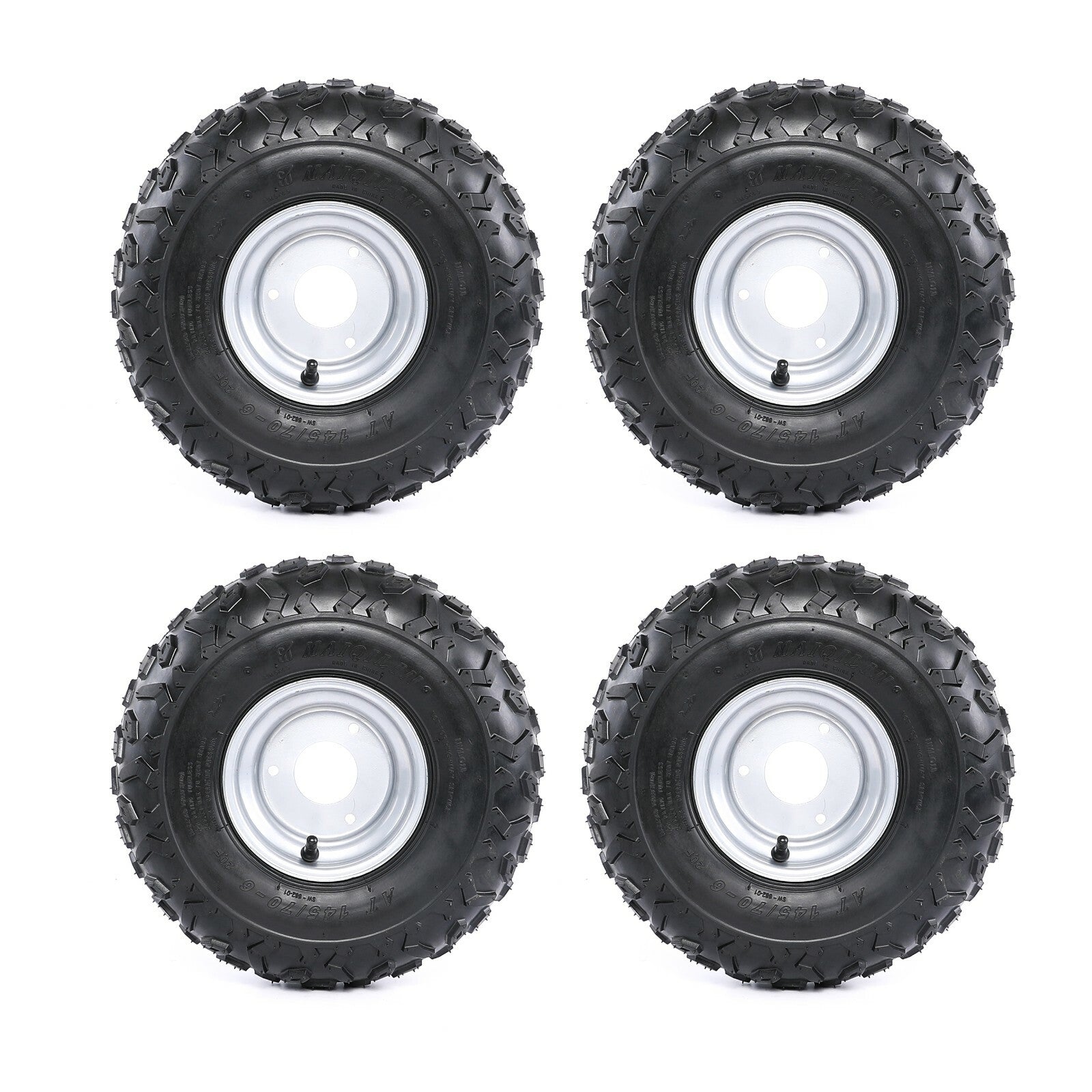 4pcs 145/70-6 145/70x6 Tyre and Rim 6 Wheels for LT50 ATV Quad Bike Go Kart 110