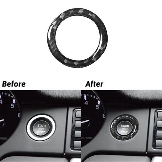 Carbon Fiber Start Button Cover Trim for Land Rover Discovery Sport 2015-2019