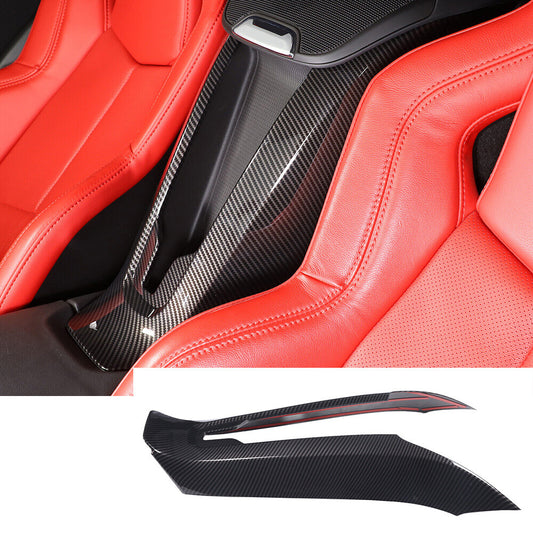 Carbon ABS for Seat Middle Wireless Charging Cover for Chevrolet for Corvette C8 2020-24