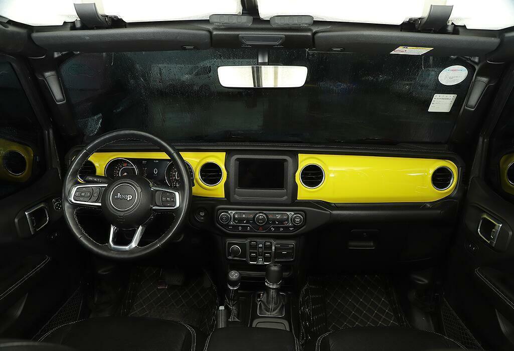for Jeep for Wrangler JL/JT 2018-2021 ABS Yellow Central control dashboard Trim 3PCS