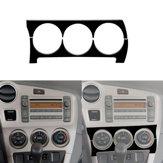 2X Gloss Black Climate Control Frame Cover Trim for Toyota Matrix 2009-2014