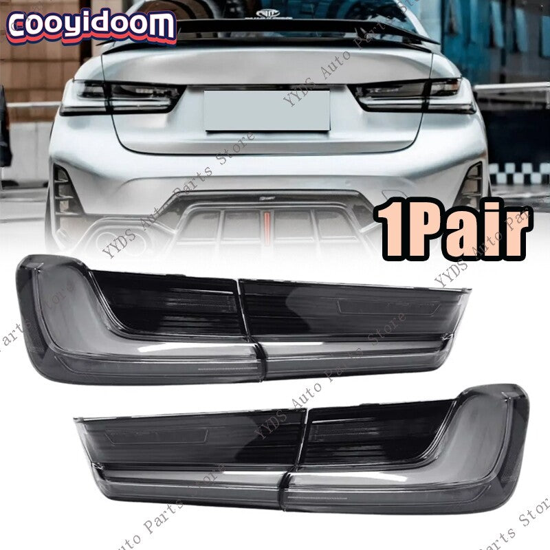 for BMW 3 Series G20 G80 M3 2019-2024 Smoked White LED Tail Lights Rear Lights