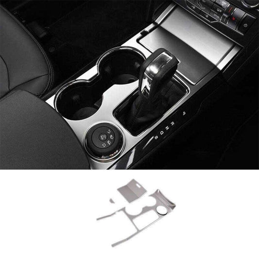 Central Console Gear Shift Panel Trim for Ford Explorer 2016-2019 Matte Silver
