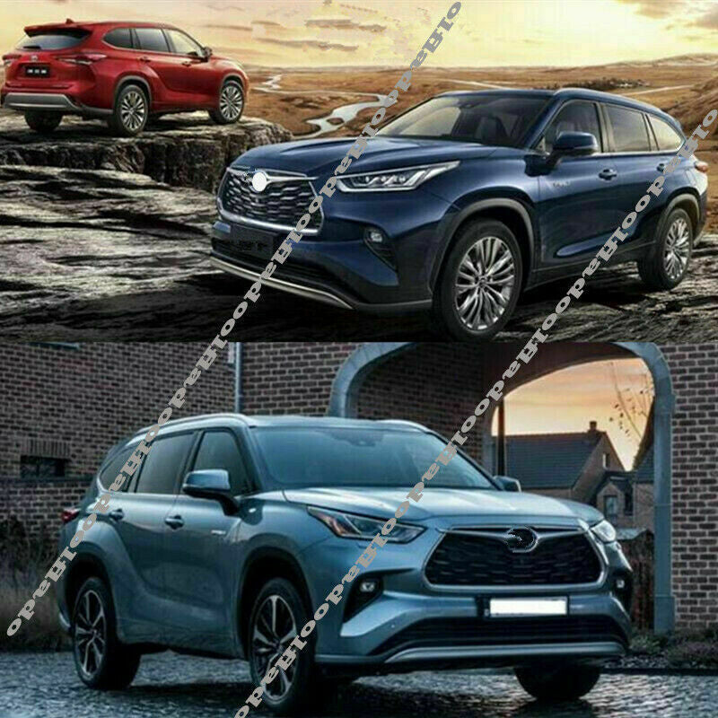 Gloss Black Front Bumper Fog Lamp Cover Trim for Toyota Highlander 2020-2023