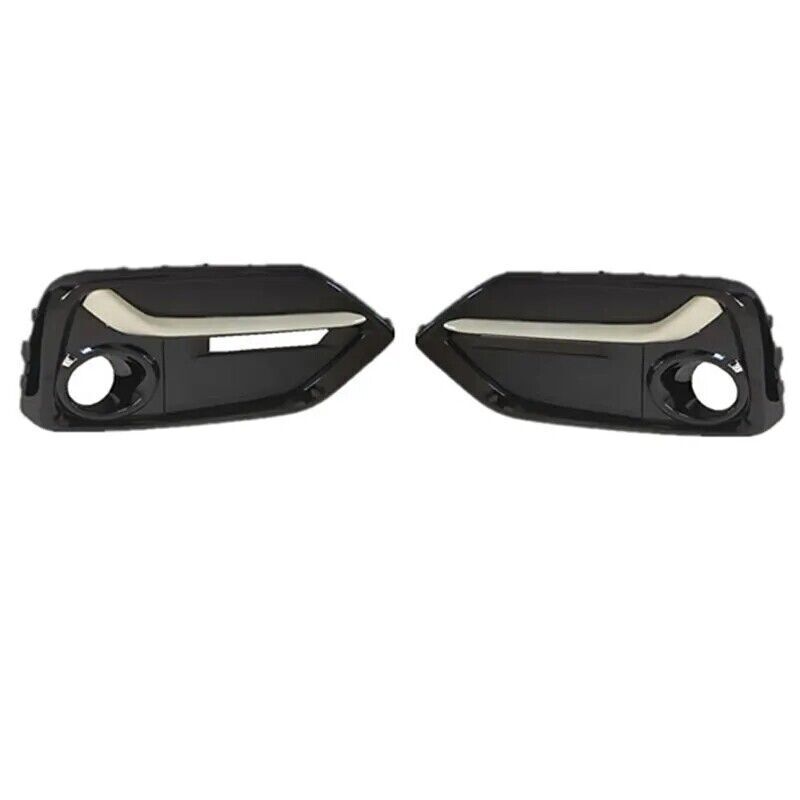 2Pcs for Honda for Civic Hatchback 2020-21 Pair Front Bumper Foglamp Trim Lid Bezel