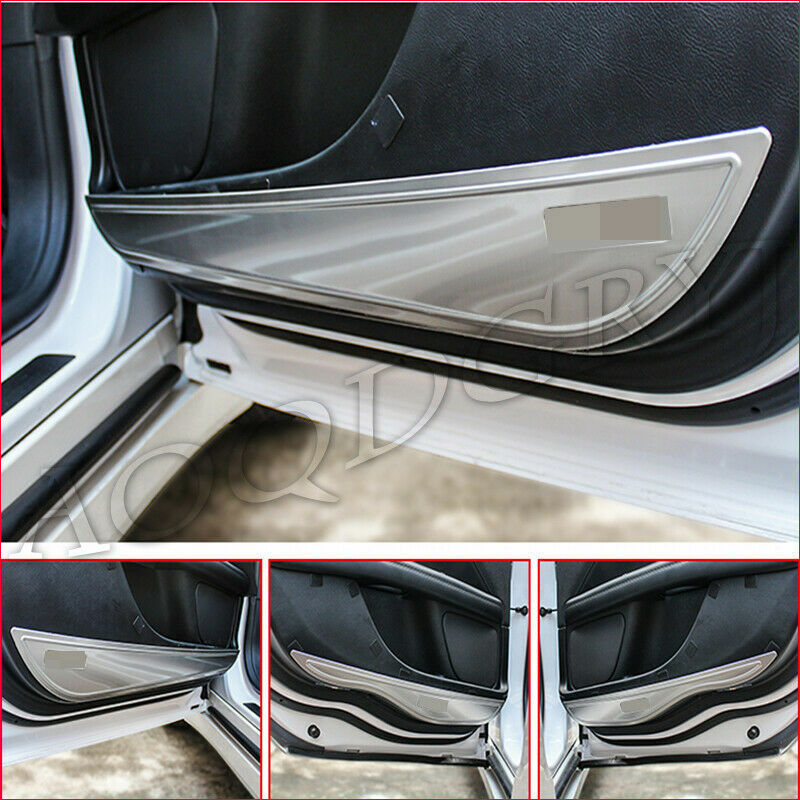 for Lincoln MKZ 2017-2020 Silver Side Door Guard Anti-Kick Pad Panel Cover Trims
