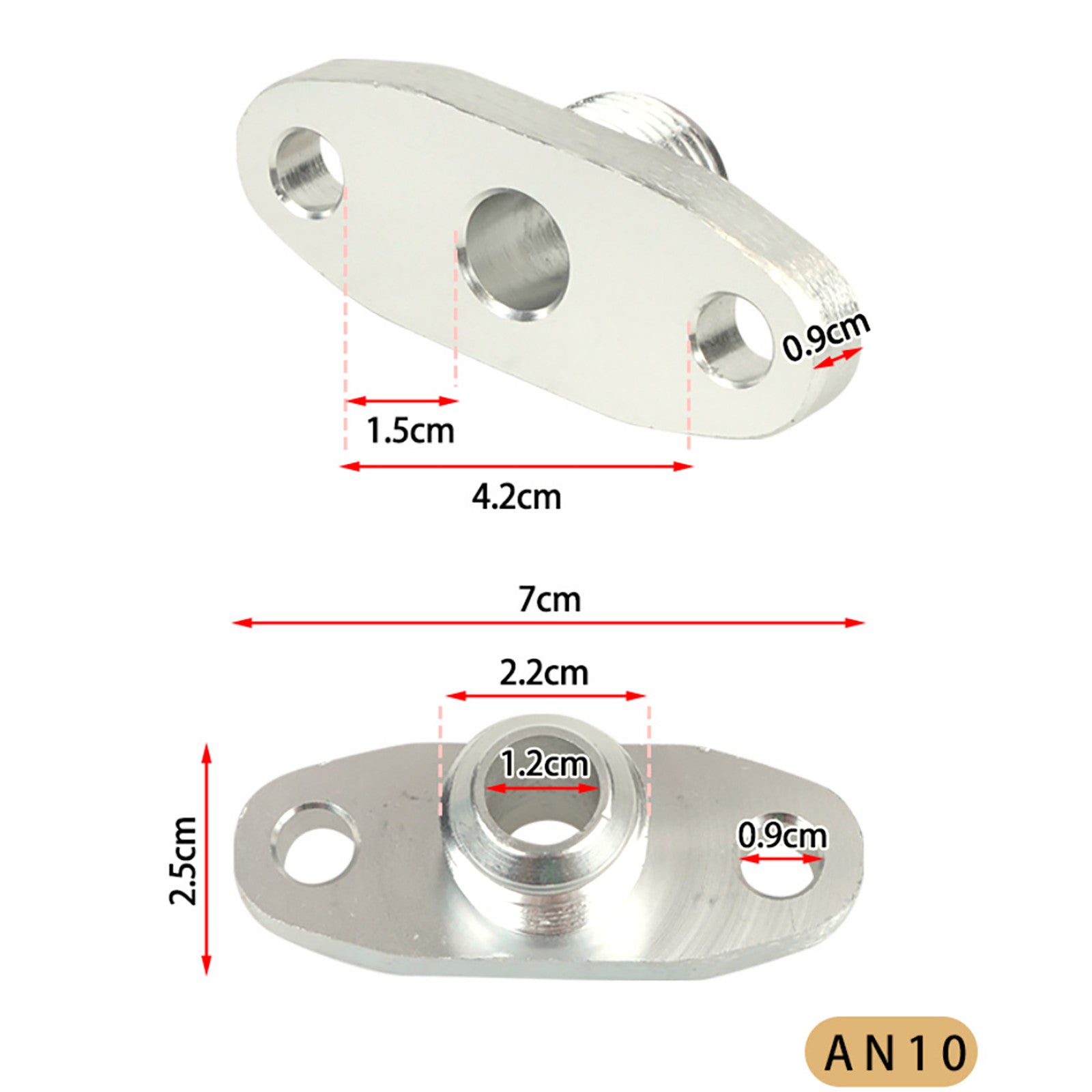 Turbo Oil Feed Line Flange Gasket AN10 Fitting Adapter Part For T3 T4 T04E GT30