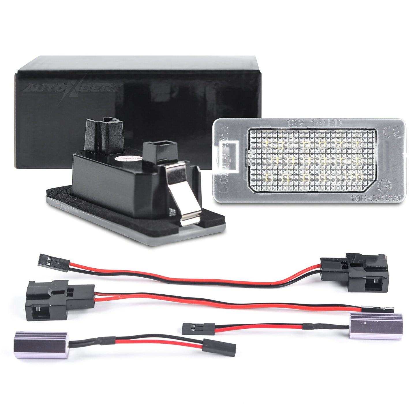 2x LED License Number Plate Lights for VW for Golf Polo Touareg for Tiguan Touran Sharan