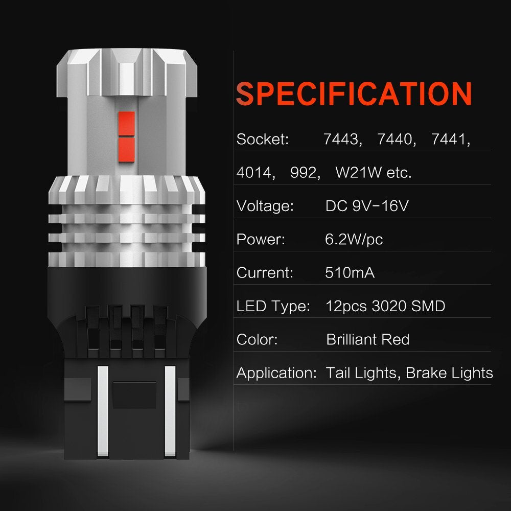 SRCK CK 7443 7440 Red LED Light