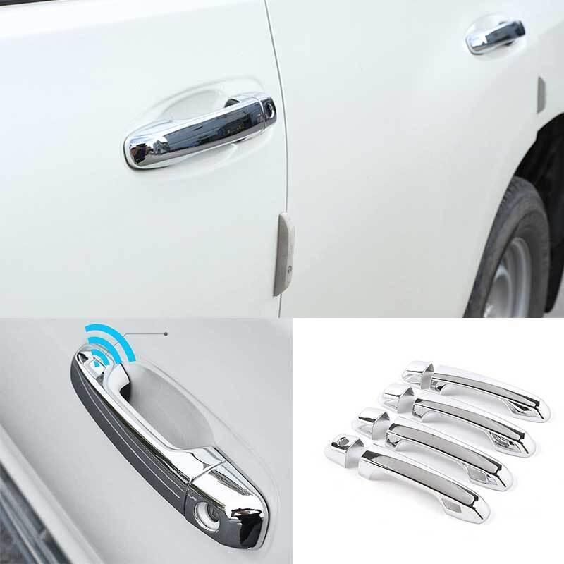 for Lexus GX460 2010-2022 Chrome Side Door Handle Cover Trim W/ for Smart Hole 8pcs