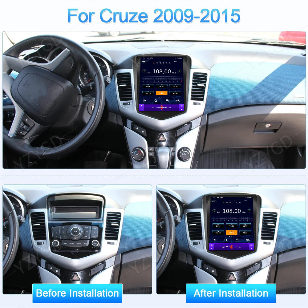 for Chevrolet for Cruze 2009-2015 Android Auto CarPlay Car Radio Stereo Screen GPS