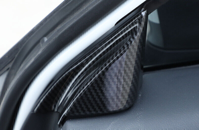 for Mazda CX-5 2017-2024 Carbon Fiber A Pillar Post Front Triangle Cover Trim 2X