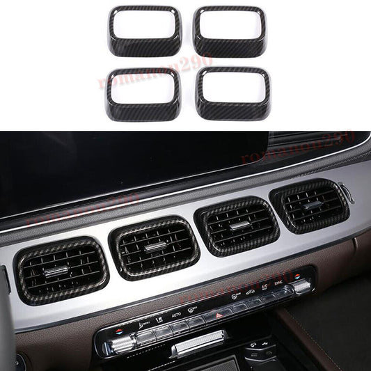 for Benz GLE GLS 2020-2022 Carbon Fiber Car Central Console Air Outlet Vent Trim