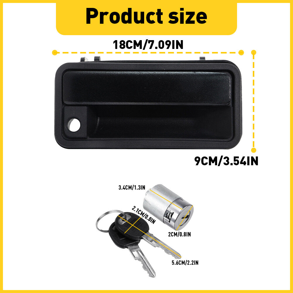 Exterior door handle with locking cylinder suitable for Chevrolet C1500, for GMC,K1500 88-94 front