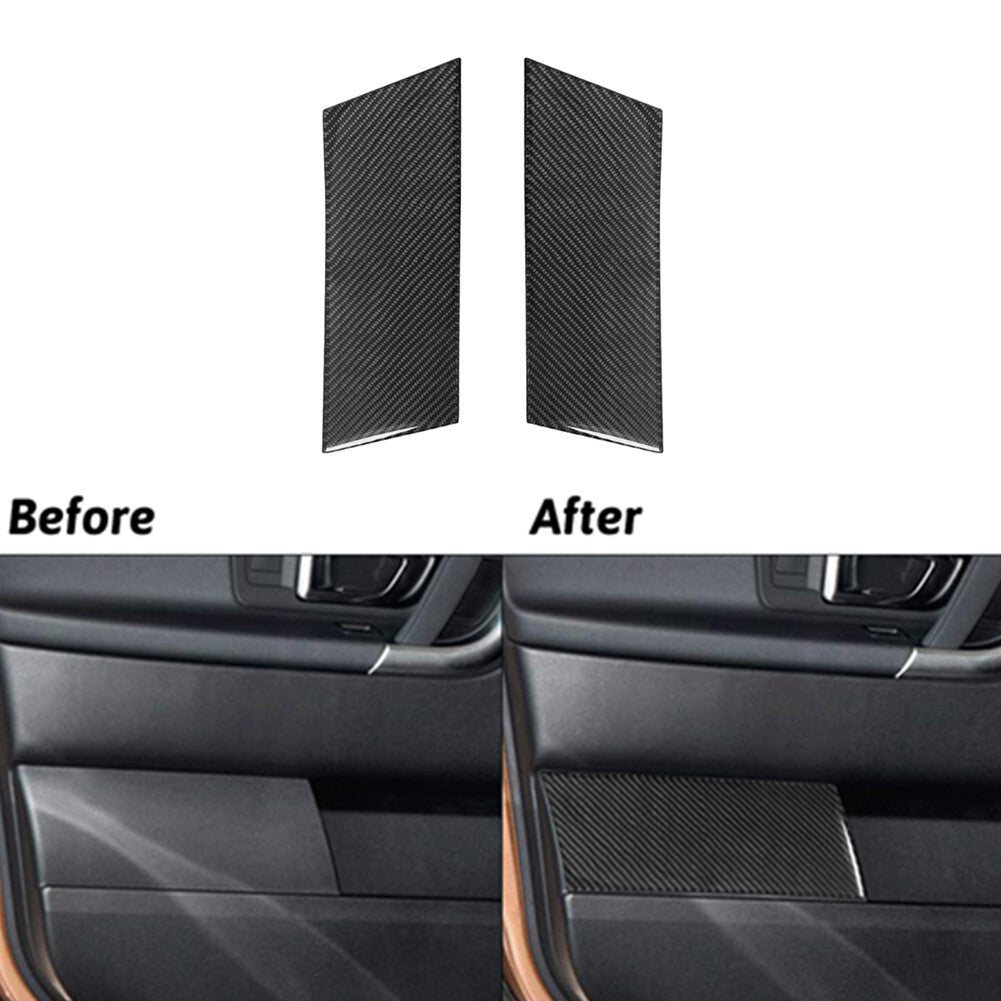 2Pcs Carbon Fiber Door Panel Cover Trim for Land Rover Discovery Sport 2015-2019