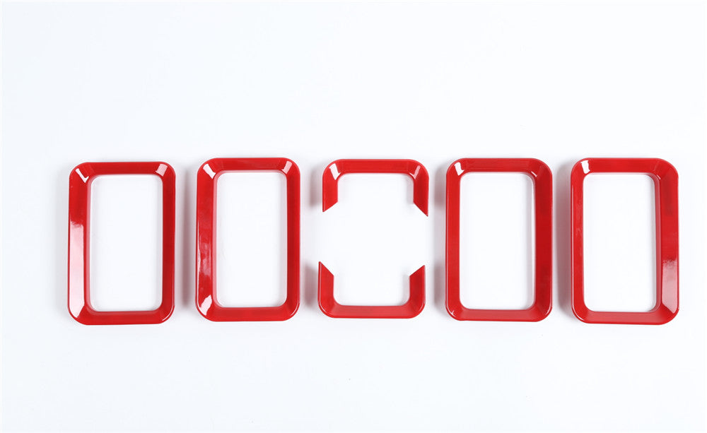 Red ABS Exterior Front Grill Grille Inserts Cover Fit for Suzuki for Jimny 2019-2022